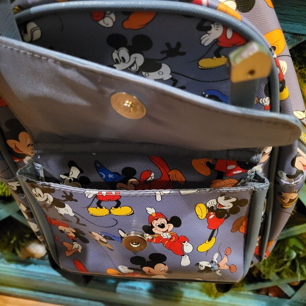 Disney Mickey Mouse 90 Years Anniversary Mini Licensed Backpack Faux Leather - Picture 6 of 8
